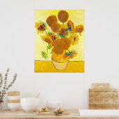 Vase von fünfzehn Sonnenblumen, Van Gogh Poster (Küche)