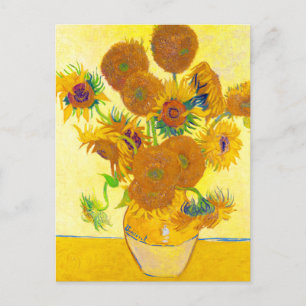 Vase von fünfzehn Sonnenblumen, Van Gogh Postkarte
