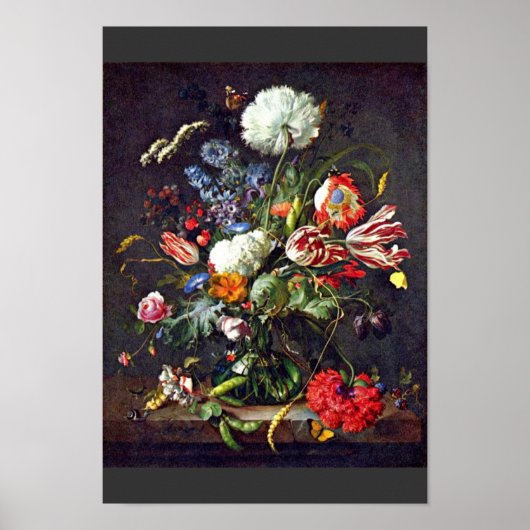 Vase von Heem Jan Davidsz de (beste Qualität) Poster (Vorne)