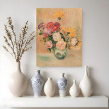 Vase von Rose und Dahlien, Renoir
