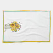 Vase von Sonnenblumen Geschirrtuch (Horizontal)