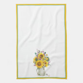 Vase von Sonnenblumen Geschirrtuch (Vertikal)