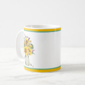 Vase von Sonnenblumen Kaffeetasse (Vorderseite Links)