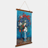 Vase with Cornflowers and Poppies, Van Gogh Wandteppich Mit Holzrahmen (Gewinkelt)