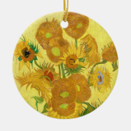 Vase with fifteen sunflowers by Vincent Van Gogh  Keramik Ornament