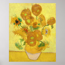 Vase with fifteen sunflowers by Vincent Van Gogh  Poster