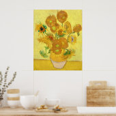 Vase with fifteen sunflowers by Vincent Van Gogh  Poster (Küche)