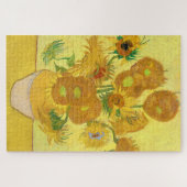 Vase with fifteen sunflowers by Vincent Van Gogh  Puzzle (Horizontal)