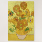 Vase with fifteen sunflowers by Vincent Van Gogh Puzzle (Vertikal)