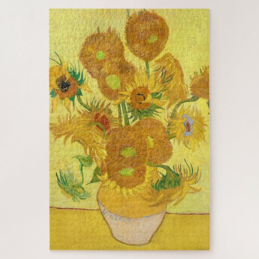 Vase with fifteen sunflowers by Vincent Van Gogh  Puzzle (Vertikal)