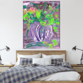 "Vase with flowers" mod. acrylic, impressionism Leinwanddruck (Insitu (Schlafzimmer))