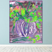 "Vase with flowers" mod. acrylic, impressionism Leinwanddruck (Insitu (Holzboden))