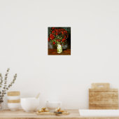 Vase with Red Poppies Van Gogh Fine Art Poster (Küche)