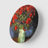 Vase with Red Poppies Vincent van Gogh Runde Wanduhr (Winkel)