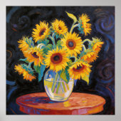 Vase with Sunflowers After Van Gogh Poster (Vorne)