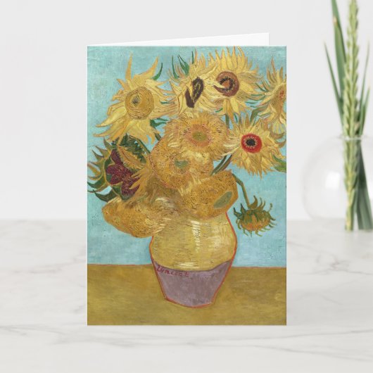 Vase with Twelve Sunflowers by Vincent van Gogh Karte (Vorderseite)