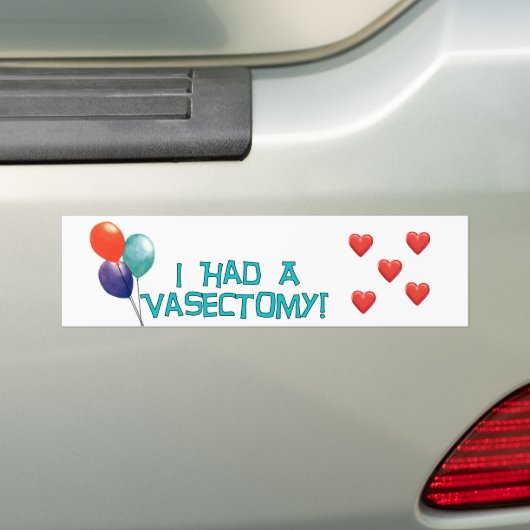 Vasectomy Autoaufkleber (Auf Auto)