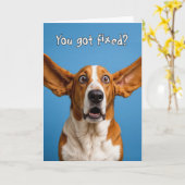 Vasectomy Basset Hound Dog Humor Karte (Gelbe Blume)