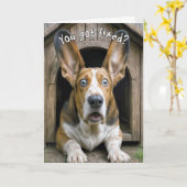 Vasectomy Basset Hound Dog Surprise Karte (Gelbe Blume)