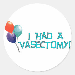 Vasectomy Runder Aufkleber