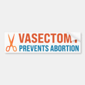 Vasektomie verhindert Abortion Autoaufkleber (Vorne)
