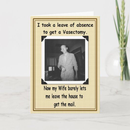 Vasektomie - Wohlbefinden Karte (Vorderseite)