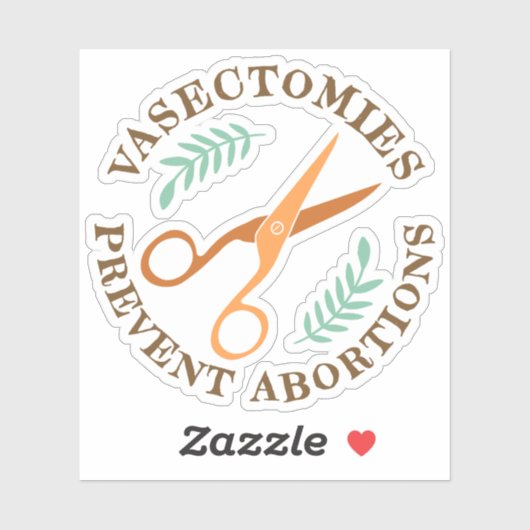 Vasektomien verhindern Abortion Aufkleber (Blatt)