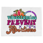 Vasektomien verhindern Abortionen Gifttaschen Große Geschenktüte (Rückseite)