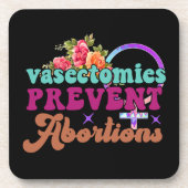 Vasektomien verhindern Abortionen Kork-Backed-Unte Getränkeuntersetzer (Vorderseite)