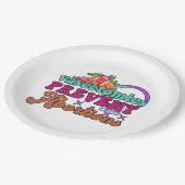 Vasektomien verhindern Abortionen Papier Teller (Schrägansicht)