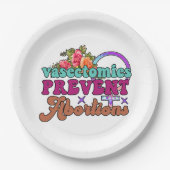 Vasektomien verhindern Abortionen Papier Teller (Vorderseite)