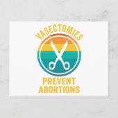 Vasektomien verhindern Abtreibungsrechte Postkarte (Vorderseite)