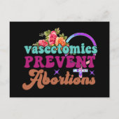 Vasektomien Vorbeugung von Abortionen Postkarte (Vorderseite)