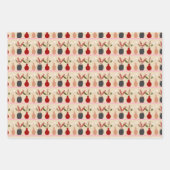 Vasen und Blume, gemischte Verpackungspapierblätte Geschenkpapier Set (Vorderseite)