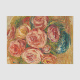 Vasenvase mit Rosen von Renoir Seidenpapier
