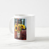 Vasenvase mit Sonnenblumen Kaffeetasse (Vorderseite Links)