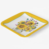 Vasenvase mit Sonnenblumen Pappteller (Gewinkelt)