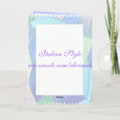 Vaserkarte Feiertagskarte (Rückseite)