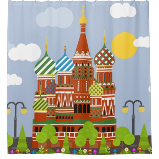 Vasile-Kathedrale Duschvorhang (Vorderseite)