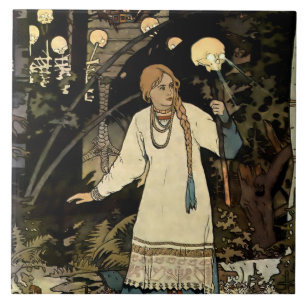 Vasilia the Beautiful von Ivan Bilibin Fliese