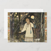 Vasilisa, das Schöne in der Hütte von Baba Yaga -  Postkarte (Vorne/Hinten)