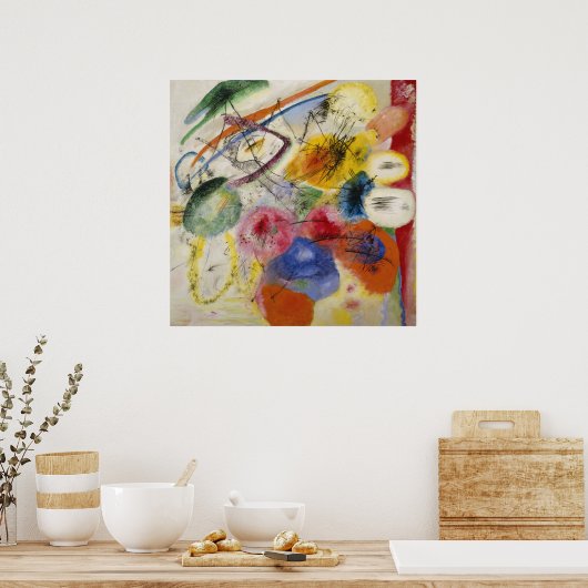 Vasily Kandinsky - Schwarze Linien Poster (Küche)