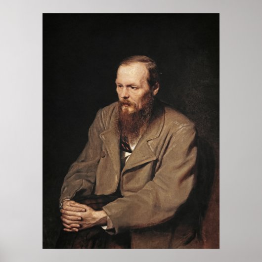 Vasily Perov Portrait von Fyodor Dostojewski Art Poster (Vorne)