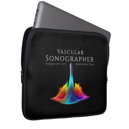Vaskuläre Sonographen-farbige Ultraschallwellen Laptopschutzhülle (Vorne Rechts)