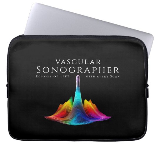 Vaskuläre Sonographen-farbige Ultraschallwellen Laptopschutzhülle (Vorderseite)