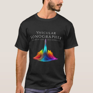 Vaskuläre Sonographen-farbige Ultraschallwellen T-Shirt