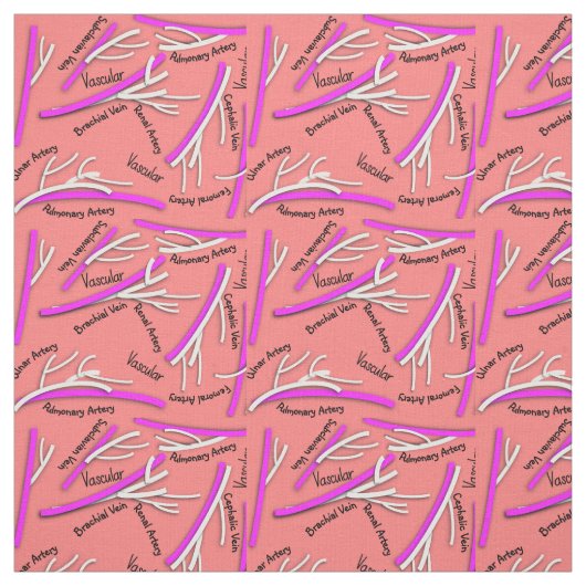 Vaskuläre Venen und Arterien rosa Stoff (Muster)