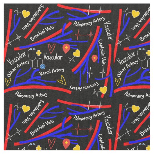 Vaskuläre Venen und Arterien Stoff (Nahaufnahme)