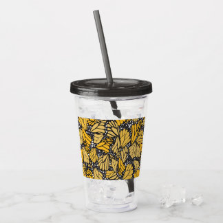 Vaso acrílico estampado mariposa monarca acryltrinkbecher