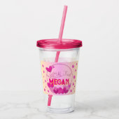 Vaso acrílico 'Mom Fuel coffee " editable nombre Acryltrinkbecher (Rückseite)